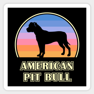 American Pit Bull Terrier Vintage Sunset Dog Sticker